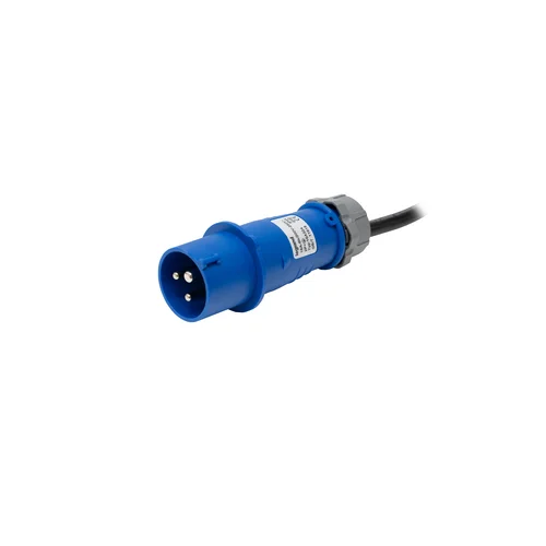 Блок электрических розеток на 12 гнезд Schuko, шнур питания 3 м 3x2.5мм2 с вилкой IEC 60309 16A 2P＋E (IP44) 680х50.0х44.4мм