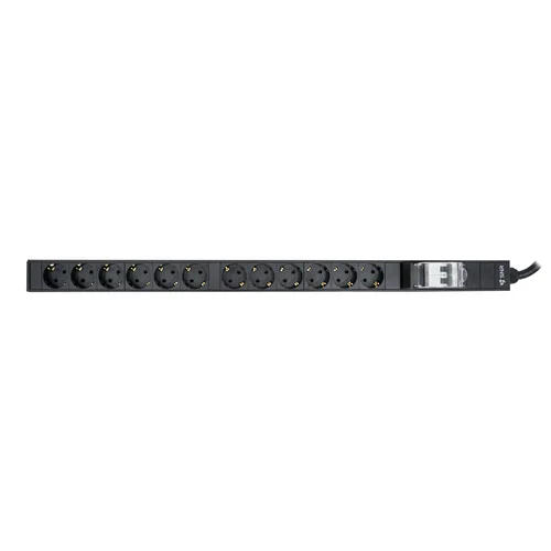 Блок электрических розеток на 12 гнезд Schuko, шнур питания 3 м 3x6мм2 с вилкой IEC 60309 32A 2P+E (IP44) 815х50.0х44.4мм