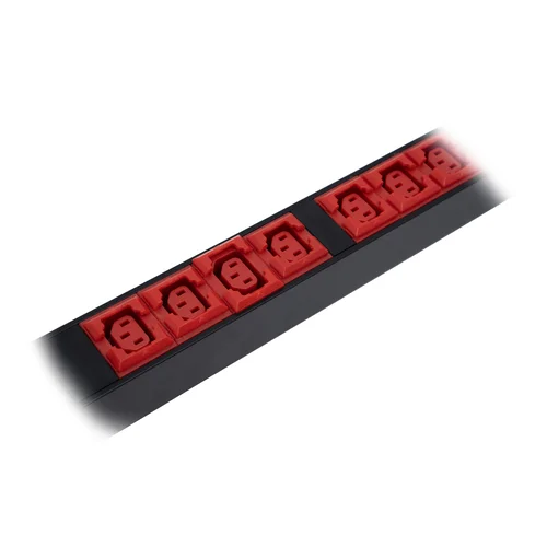 Блок электрических розеток на 18хIEC320 C13 и 6хIEC320 C19, шнур питания 3 м 5x6мм2 с вилкой IEC 60309 32A 3P+N+E (IP44) 1682.5х50.0х44.4мм