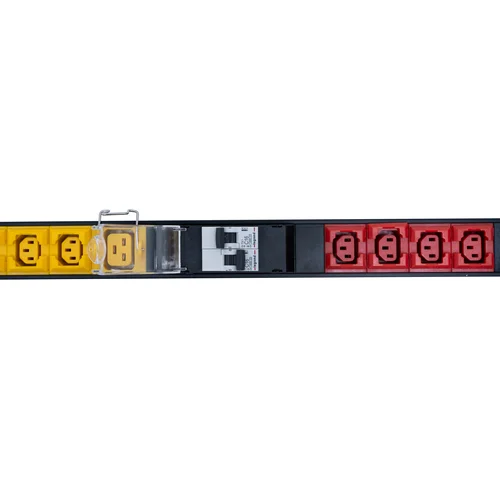 Блок электрических розеток на 20хIEC320 C13 и 4хIEC320 C19, шнур питания 3 м 5x6мм2 с вилкой IEC 60309 32A 3P+N+E (IP44) 1660.5х50.0х44.4мм