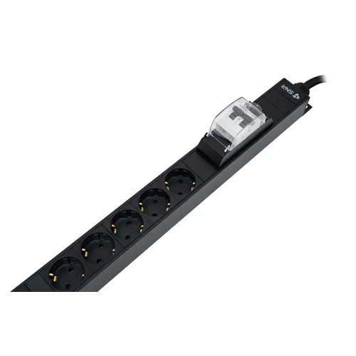 Блок электрических розеток на 20 гнезд Schuko, шнур питания 3 м 3x6мм2 с вилкой IEC 60309 32A 2P＋E (IP44) 1213.0х50.0х44.4мм