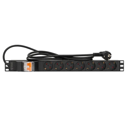 Блок розеток серии SNR-PDU базовый на 7хSchuko, шнур питания 1.8 м 3x1.5 мм² с вилкой Schuko, с защитой от перегрузки, 16A