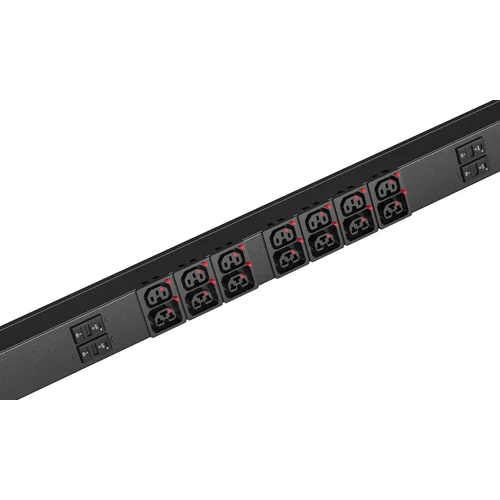 Блок розеток с функцией измерения серии SNR тип A выход 21*C13/19L и 21*C13L с фиксаторами вход 32A IEC60309 (3P+N+E)