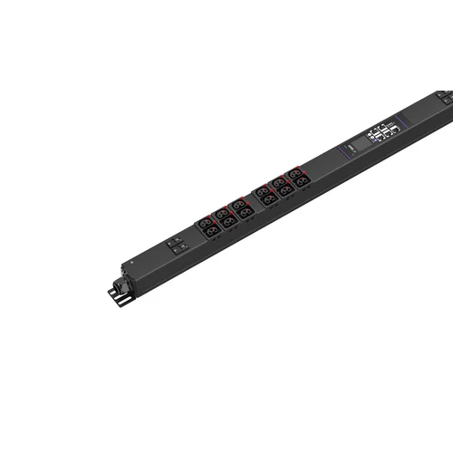 Блок розеток с функцией измерения серии SNR тип A выход 21*C13/19L и 21*C13L с фиксаторами вход 32A IEC60309 (3P+N+E)