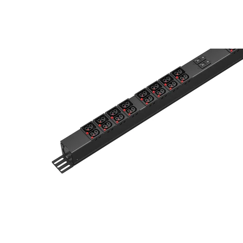 Блок розеток с функцией измерения серии SNR тип A выход 21*C13/19L и 21*C13L с фиксаторами вход 32A IEC60309 (3P+N+E)