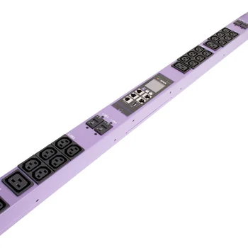 Блок розеток с функцией измерения серии SNR тип A выход 36*C13 и 6*C19 вход 32A IEC60309 (3P+N+E) (Фиолетовый)