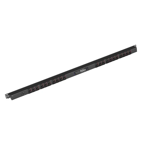 Блок розеток с функцией измерения каждой розетки серии SNR тип B выход 21*C13/19L и 21*C13L с фиксаторами вход 32A IEC60309 (1P+N+E)