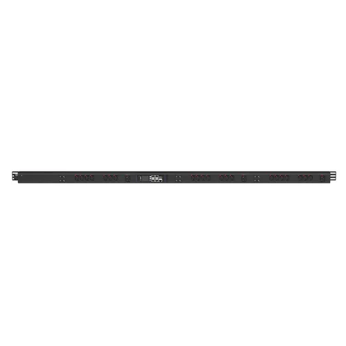 Блок розеток с функцией измерения и управления каждой розеткой серии SNR тип C на 21хC13 и 3xC19 с фиксаторами, шнур питания 3 м с IEC60309 32A 3P+N+E