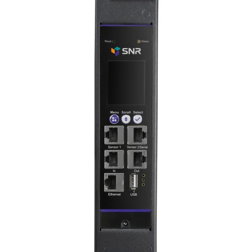 Блок розеток с функцией измерения и управления каждой розеткой серии SNR тип D выход 18*C13 и 6*C19 вход 16A IEC60309 (3P+N+E)