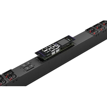 Блок розеток с функцией измерения и управления каждой розеткой серии SNR тип D выход 21*C13/19L и 21*C13L с фиксаторами вход 16A IEC60309 (3P+N+E)