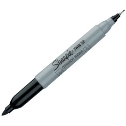 Перманентный маркер с двойным наконечником Sharpie черного цвета