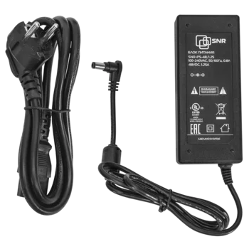 Блок питания SNR-PS-AC/DC-48/1.25, 48В, 1.25А, 5x2.5мм коннектор (аналог CP-PWR-CUBE-3)