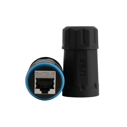 Герметичный соединитель для RJ-45 8P8С проходного типа, cat.6, IP-68