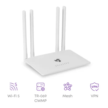 Wi-Fi роутер SNR ADVANCE AC12, 802.11a/b/g/n/ac, 5xFE RJ45