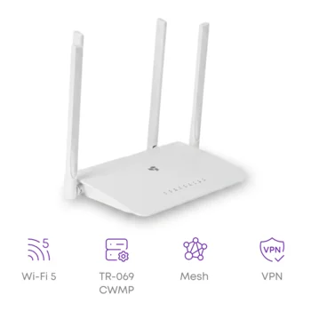Wi-Fi роутер SNR ADVANCE AC22, 802.11a/b/g/n, 802.11ac Wave 2, 5xGE RJ45
