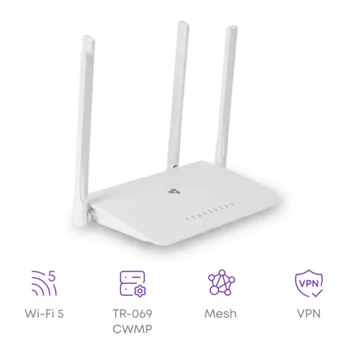Wi-Fi роутер SNR ADVANCE AC22, 802.11a/b/g/n, 802.11ac Wave 2, 5xGE RJ45