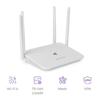 Wi-Fi роутер SNR ADVANCE AX21, 802.11a/b/g/n/ac/ax, 4xGE RJ45