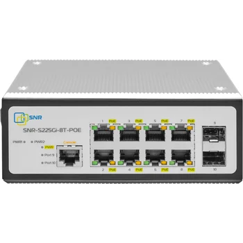 Управляемый промышленный POE коммутатор уровня 2 SNR-S225Gi-8T-POE-used