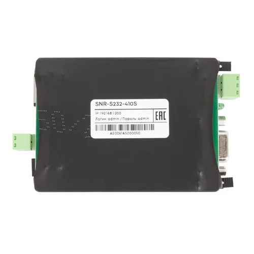 Конвертер интерфейсов RS232/RS485 - Ethernet, без БП, в термоусадке, доп. питание, S232-410S