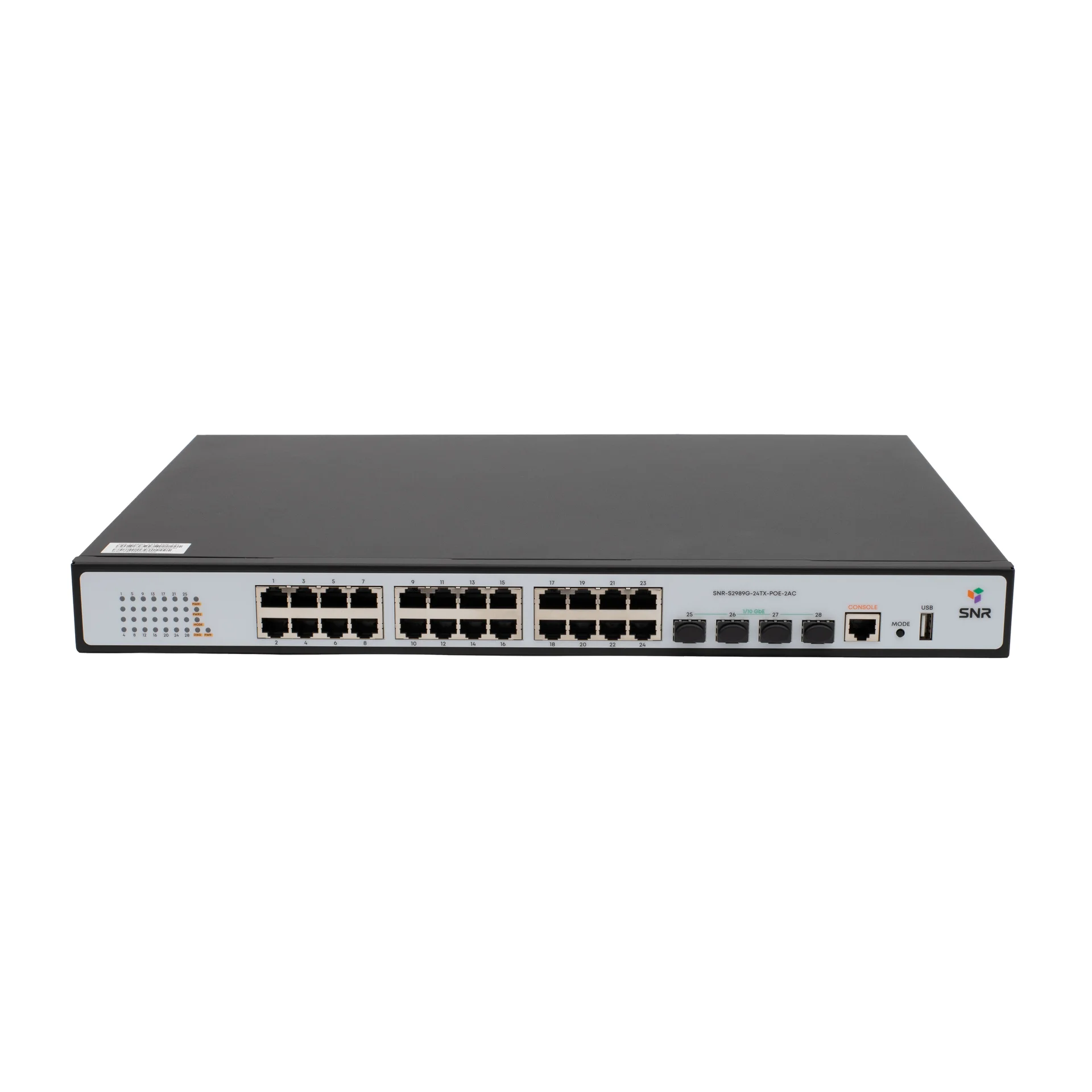 Управляемый PoE коммутатор уровня 2 SNR-S2989G-24TX-POE-2AC