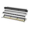 Коммутационная панель SNR, 19" экранированная, 1U, 24 порта, cat.5e, горизонтальная заделка