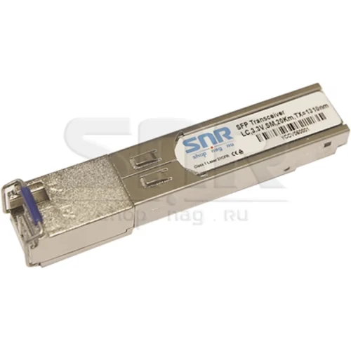 Одноволоконный модуль, SFP SGMII WDM, разъем LC simplex, рабочая длина волны Tx/Rx: 1310/1550нм, дальность до 10км