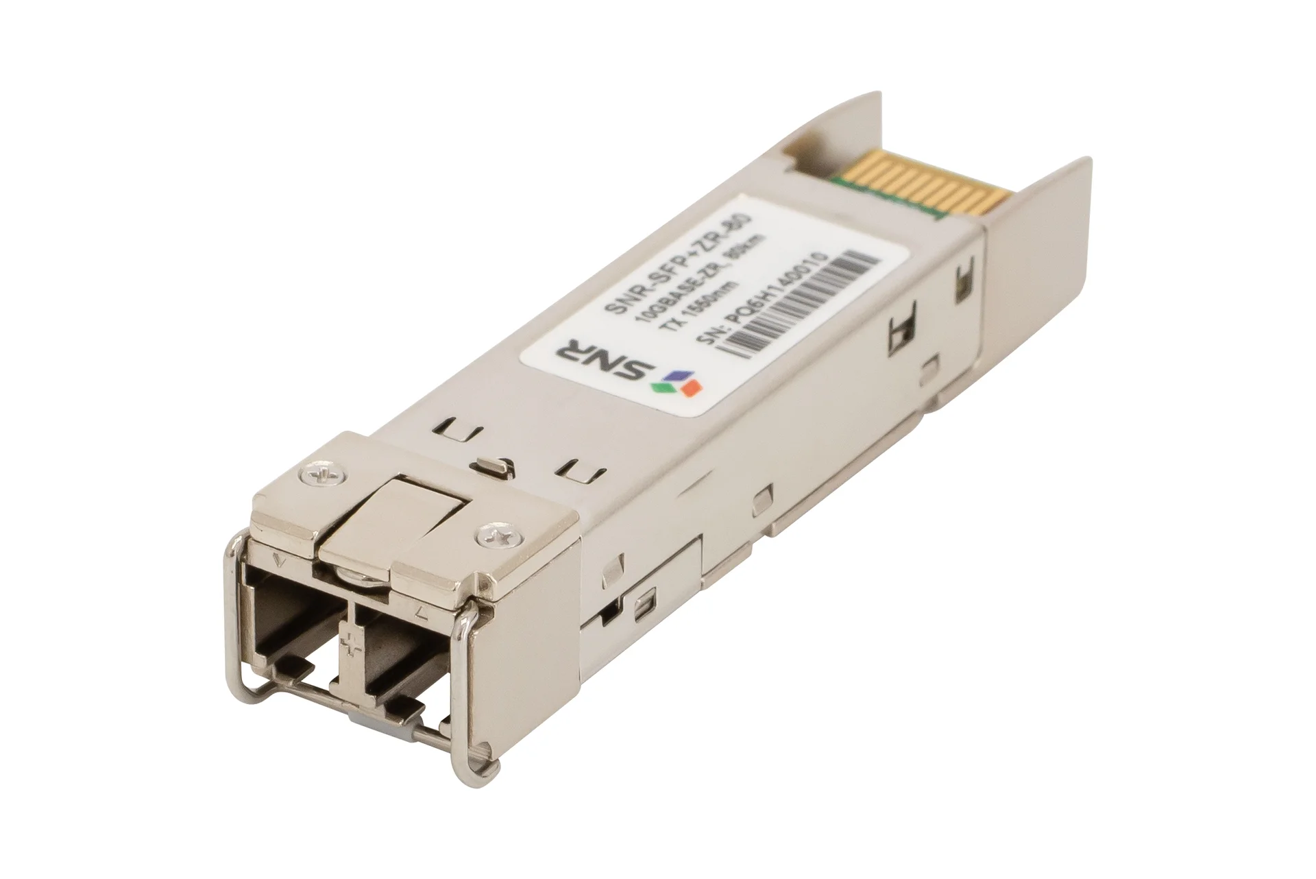 SNR SNR-SFP+ZR-80 Двухволоконный модуль, SFP+ 10GBASE-ZR, разъем LC, рабочая длина волны 1550нм, дальность до 80км (23dB).
