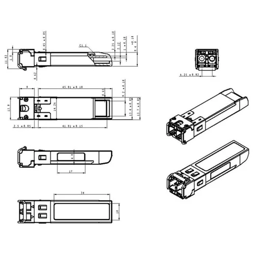 Модуль SFP 2.5G CWDM оптический, дальность до 120км (34dB), 1330нм