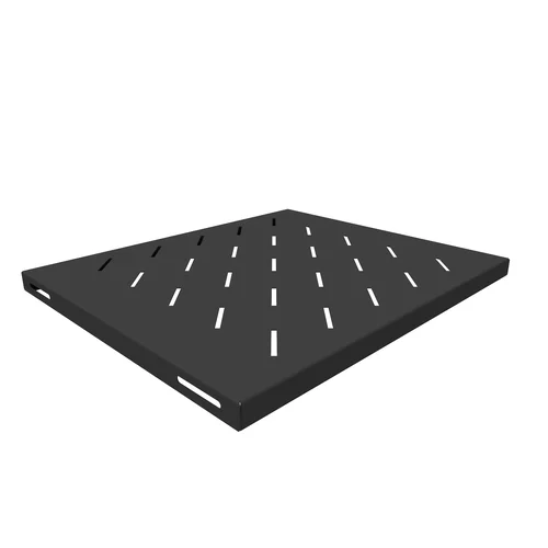 Полка стационарная для шкафов глубиной 600мм, (глубина полки 400мм) распределенная нагрузка 20кг, цвет-черный (SNR-SHELF-06040-20B)