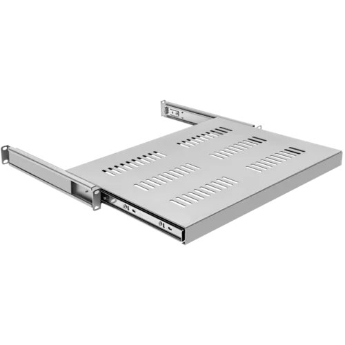 Полка выдвижная для шкафов глубиной от 800 до 1000мм (глубина полки 550мм), распределенная нагрузка 20кг, цвет-серый