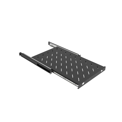 Полка выдвижная для шкафов глубиной 1000мм, (глубина полки 710мм) распределенная нагрузка 20кг, цвет-черный (SNR-SHELF-10071-20BS)