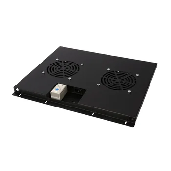 Блок вентиляторов для шкафов TFC глубиной 600мм, 2 вентилятора с терморегулятором, черный