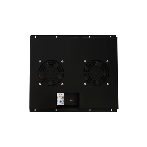 Блок вентиляторов для шкафов TFC глубиной 600мм, 2 вентилятора с терморегулятором, черный