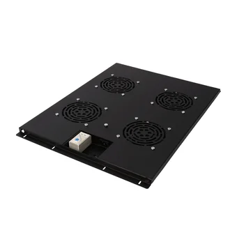 Блок вентиляторов для шкафов TFC глубиной 800мм, 4 вентилятора с терморегулятором, черный