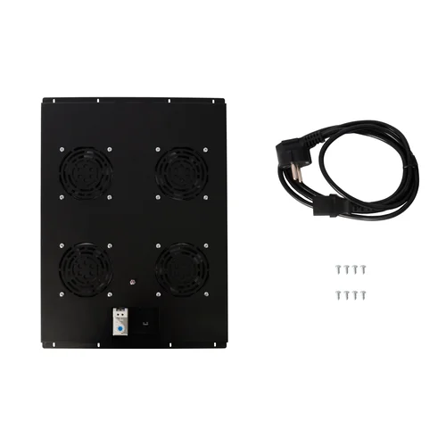 Блок вентиляторов для шкафов TFC глубиной 960мм, 4 вентилятора с терморегулятором, черный