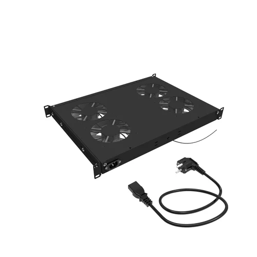 Модуль вентиляторный 19" 1U, 4 вентилятора, регулируемая глубина 345-810 мм с контроллером температуры