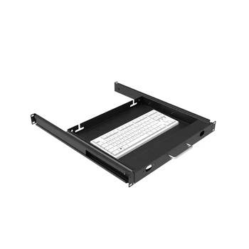 Полка 19" глубиной 350мм для клавиатуры, цвет черный