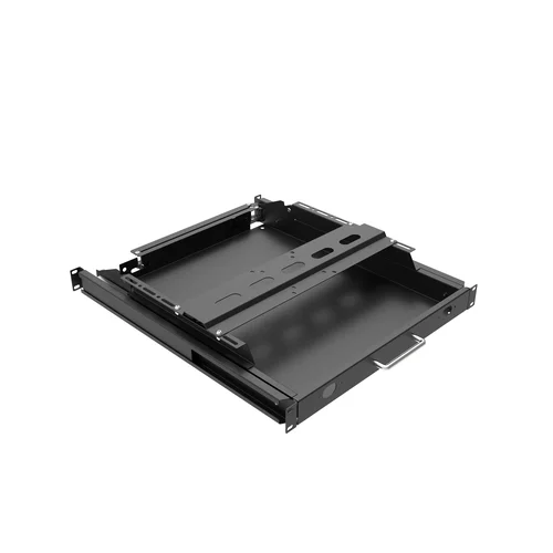 Полка выдвижная для монитора в шкафы глубиной 800мм (глубина полки 550мм), цвет черный (SNR-SHELF-MONITOR-550)