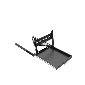 Полка выдвижная для монитора в шкафы глубиной 800мм (глубина полки 550мм), цвет черный (SNR-SHELF-MONITOR-550)