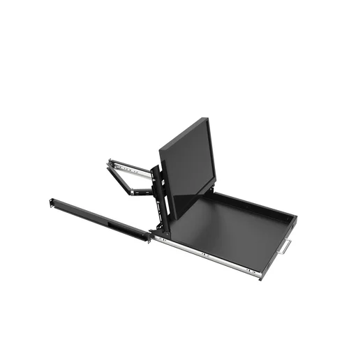 Полка выдвижная для монитора в шкафы глубиной 800мм (глубина полки 550мм), цвет черный (SNR-SHELF-MONITOR-550)