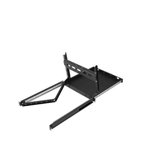 Полка выдвижная для монитора в шкафы глубиной 800мм (глубина полки 550мм), цвет черный (SNR-SHELF-MONITOR-550)