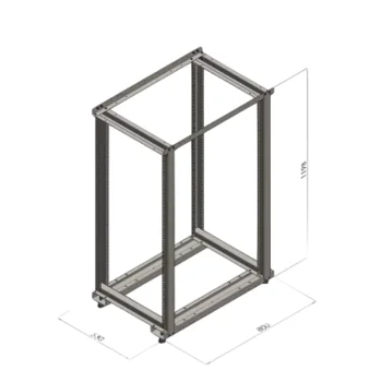 Стойка монтажная двухрамная 24U (1200х530х800мм)