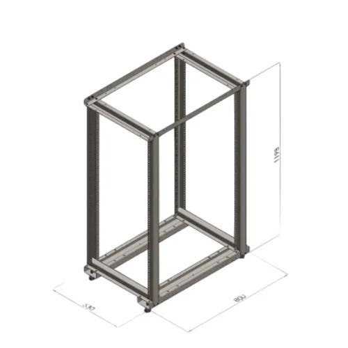 Стойка монтажная двухрамная 33U (1600х530х800мм)