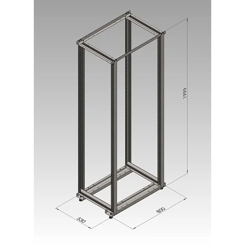 Стойка монтажная двухрамная 42U (2000х530х800мм) SNR-STK-S-7542