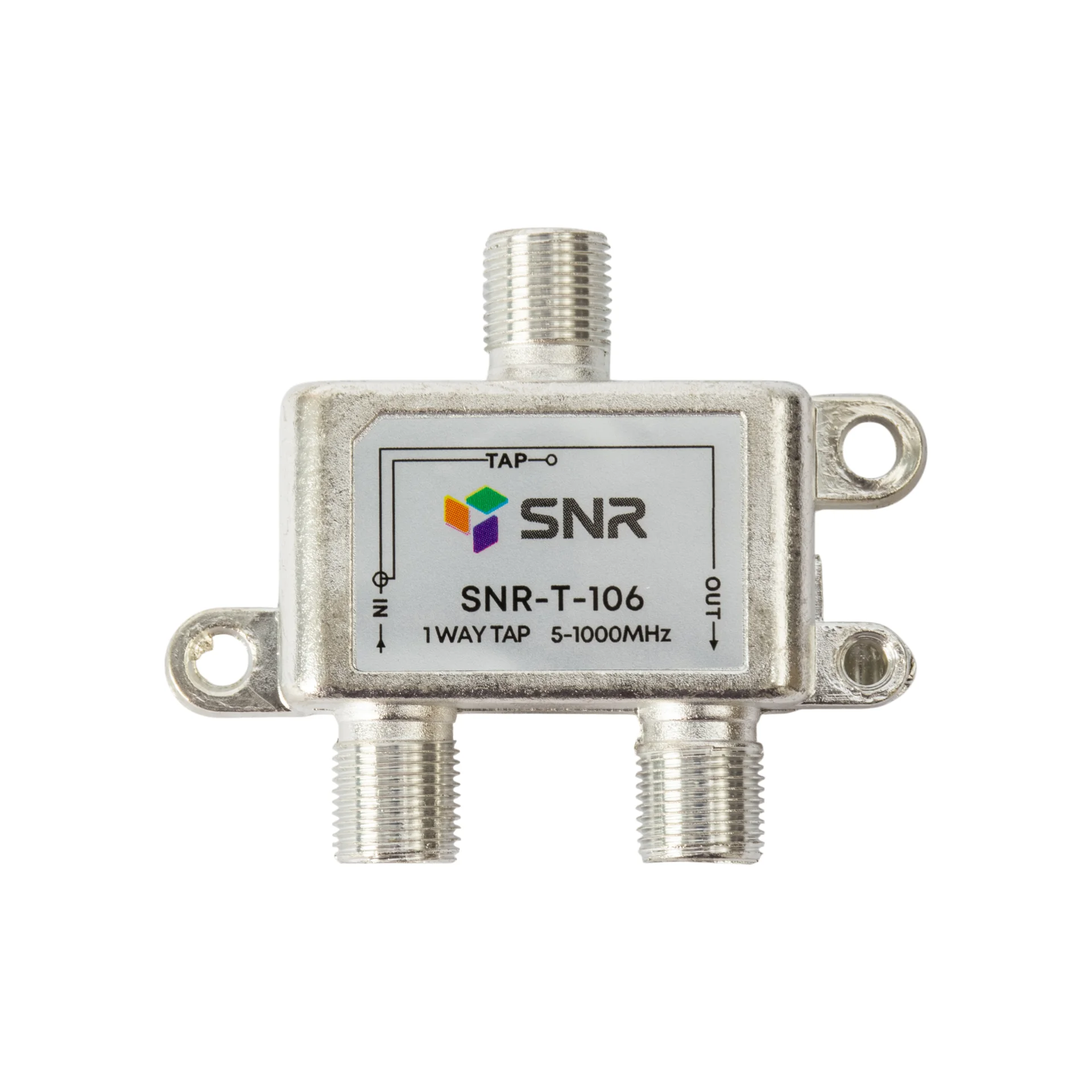 Ответвитель абонентский SNR-T-106 на 1 отвод вносимое затухание IN-TAP 6dB.