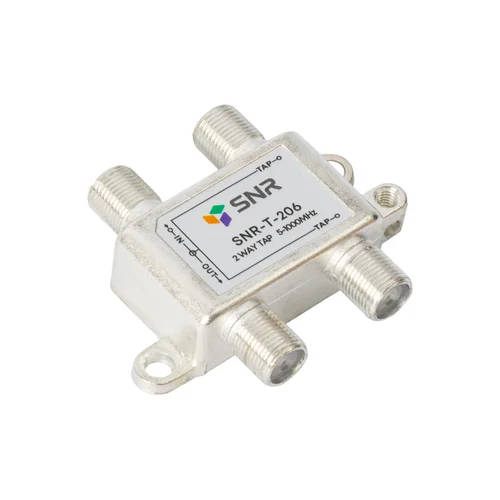 Ответвитель абонентский SNR-T-206 на 2 отвода, вносимое затухание IN-TAP 6dB.