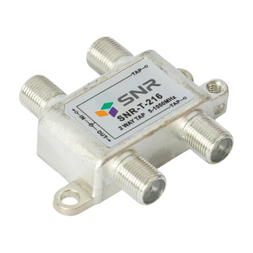 Ответвитель абонентский SNR-T-216 на 2 отвода, вносимое затухание IN-TAP 16dB.