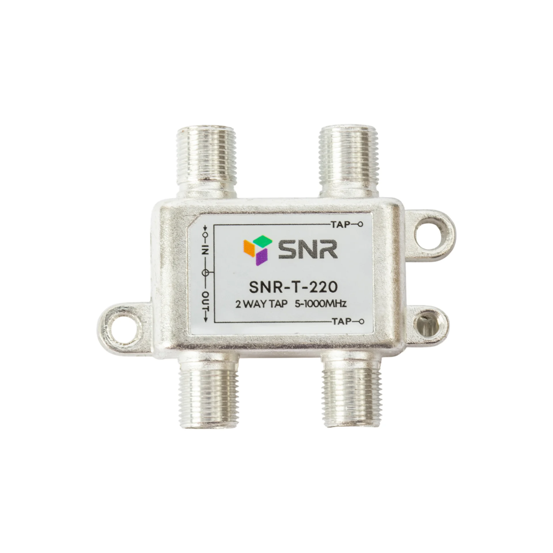 Ответвитель абонентский SNR-T-220 на 2 отвода, вносимое затухание IN-TAP 20dB.