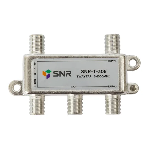 Ответвитель абонентский SNR-T-308 на 3 отвода, вносимое затухание IN-TAP 8dB.