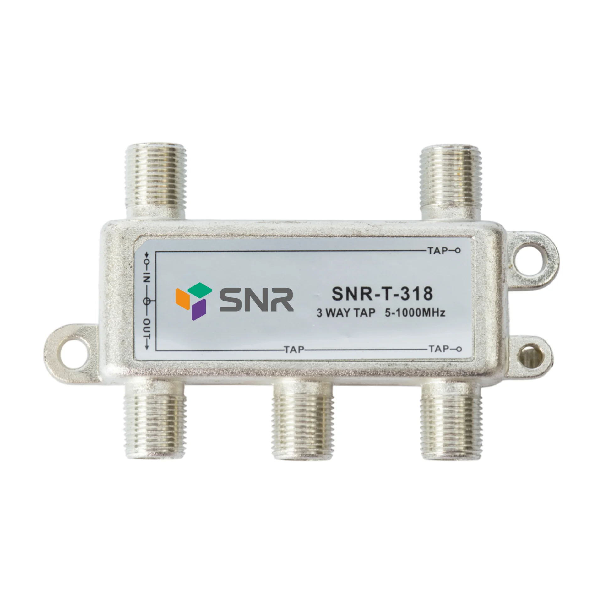 Ответвитель абонентский SNR-T-318 на 3 отвода, вносимое затухание IN-TAP 18dB.